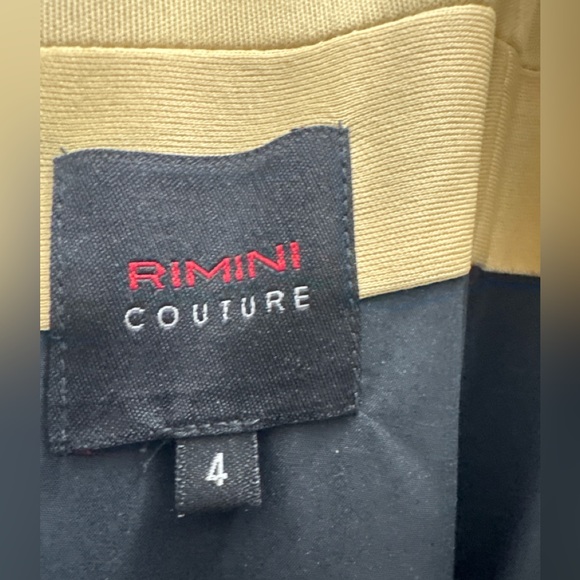 Rimini Couture Black & Gold Lace Open Back Evening Gown – Size 4 - Picture 3 of 12